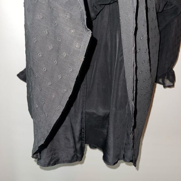 Urban Outfitters Lumiere Black Long Sleeve Swiss Dot
Dolman Dress Size Large - Picture 4 of 8
